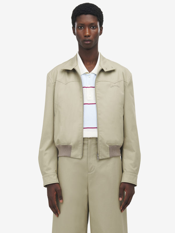 ALEXANDER MCQUEEN - Cropped Harrington Jacket - Item 827425QSABY2001